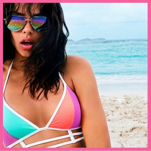 •Victoria's Secret PINK• Triangle Caged bikini top - Picture 5 of 5