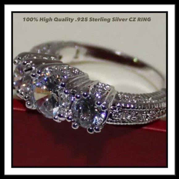 Fine Jewelry Jewelry 0 High Quality 925 Sterling Silver Cz Ring Sz