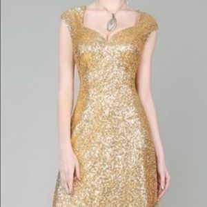 Gold prom/mother of the bride dress.