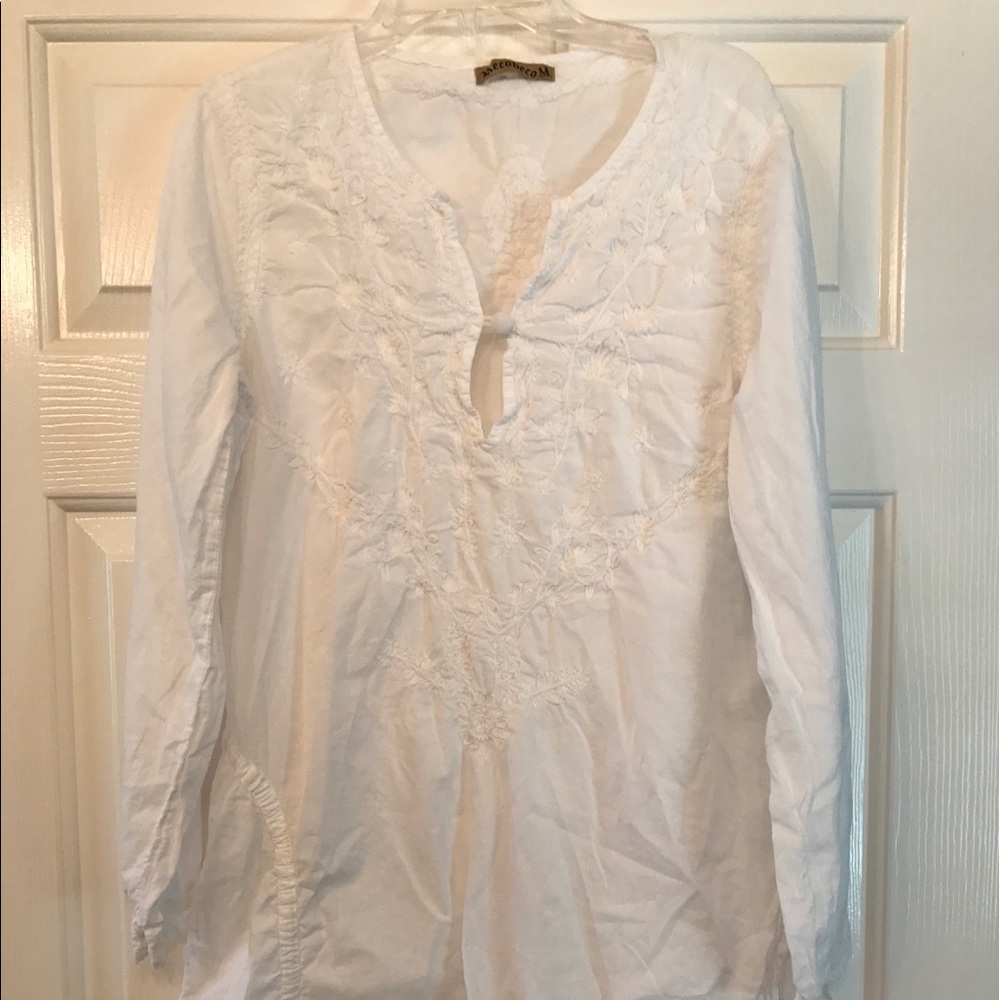 White cotton cool shirt or cover up