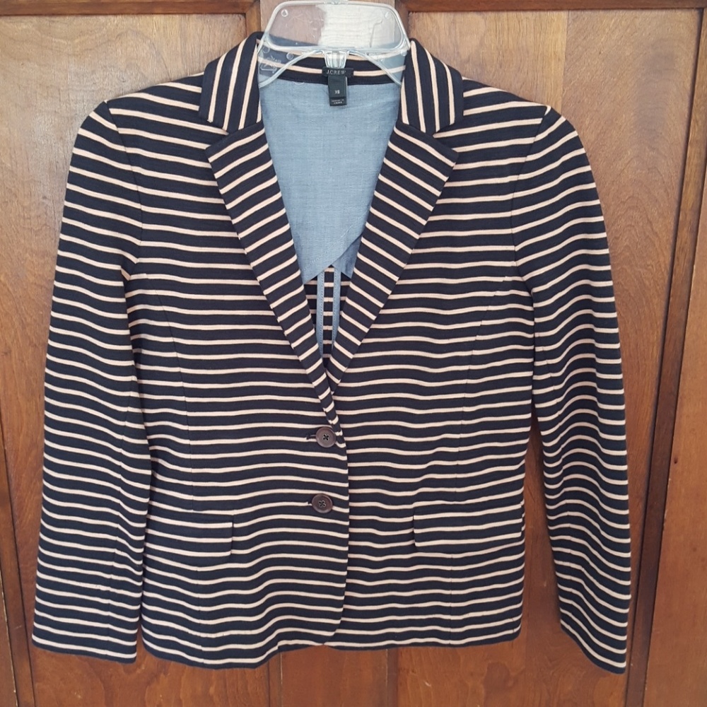 NWOT J.Crew Striped Blazer