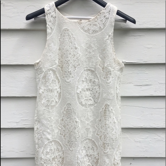 Dresses & Skirts - White crochet mini-dress