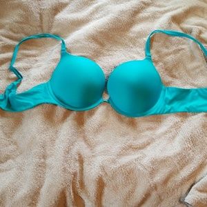 Turquoise Victorias secret push up bra