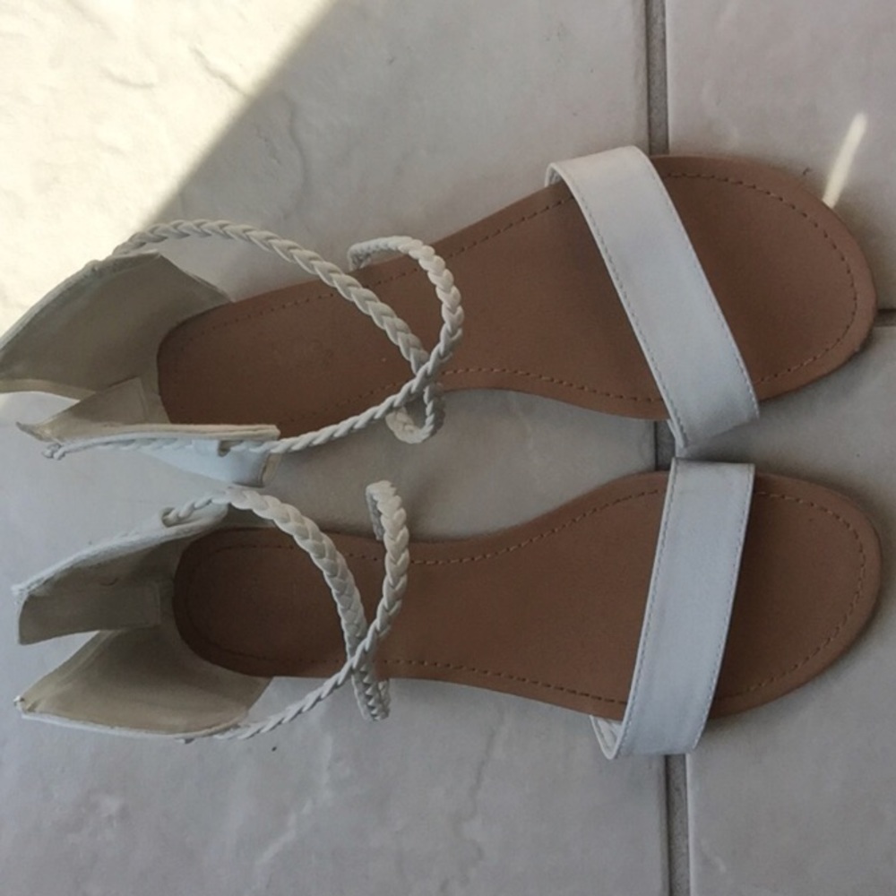White sandals