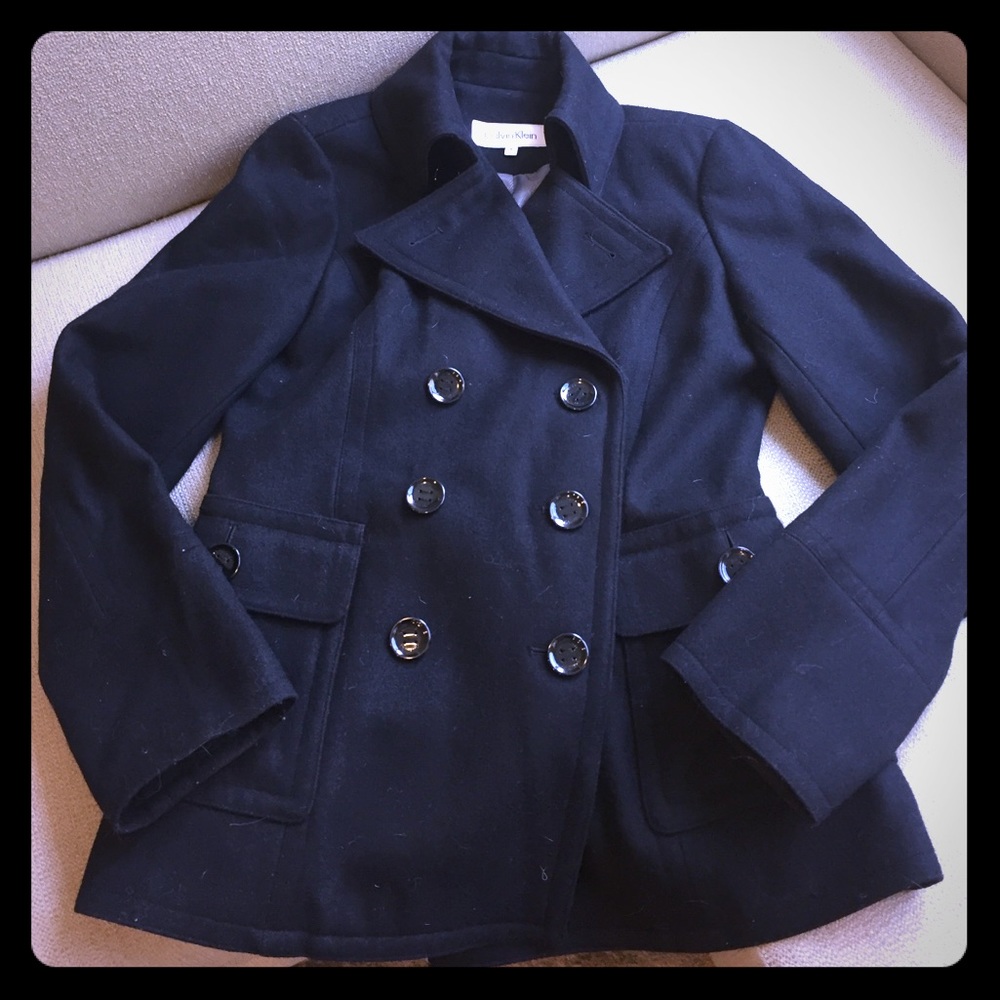 Calvin Klein wool-blend peacoat, size 4