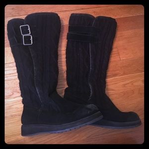 Aldo Sz 37 Cable Knit Mid Calf Boot