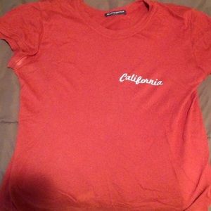 Red California tee from Brandy!