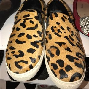 Steve Madden leopard slip on shoes