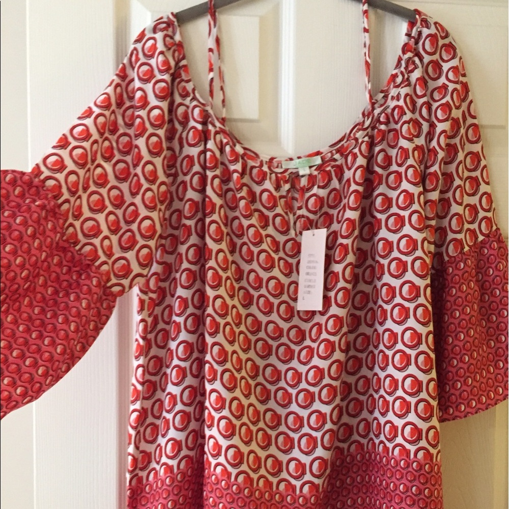 JADE by Melody Tam NWT Open Shoulder Summer Blouse