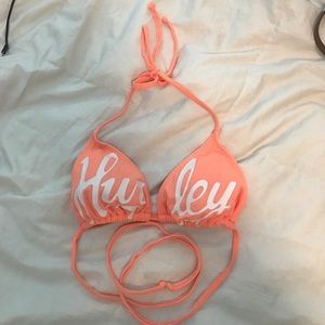 Orange/peach Hurley bikini top