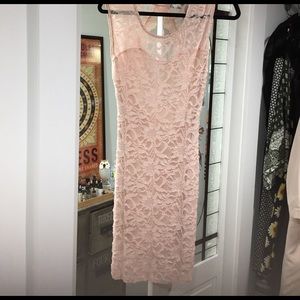 Tobi pink lace bodycon dress