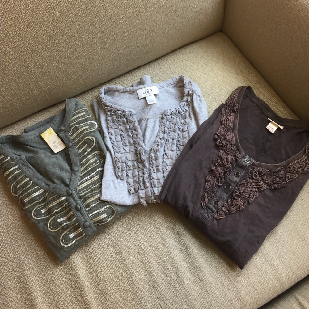 Adorable trio! Anthro, LOFT, and Mossimo in XS