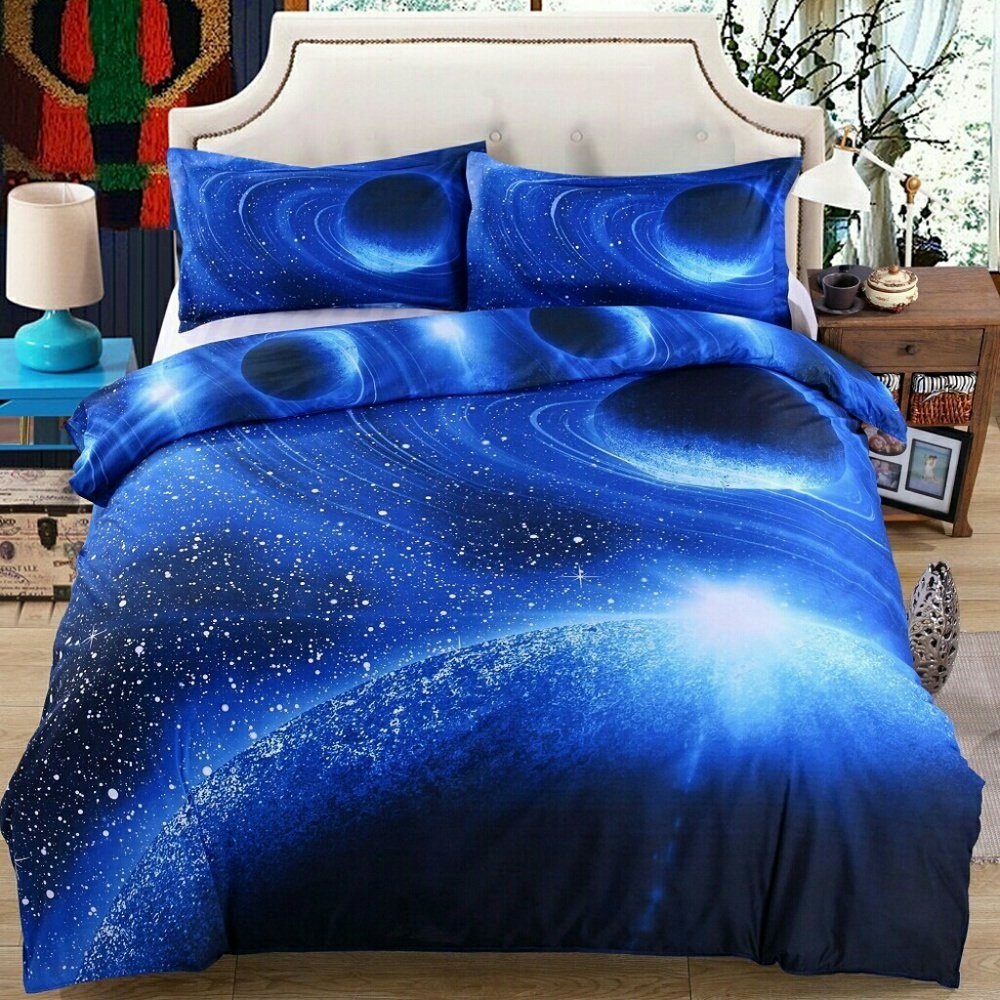 3D Galaxy Design Bedding Duvet Cover Set