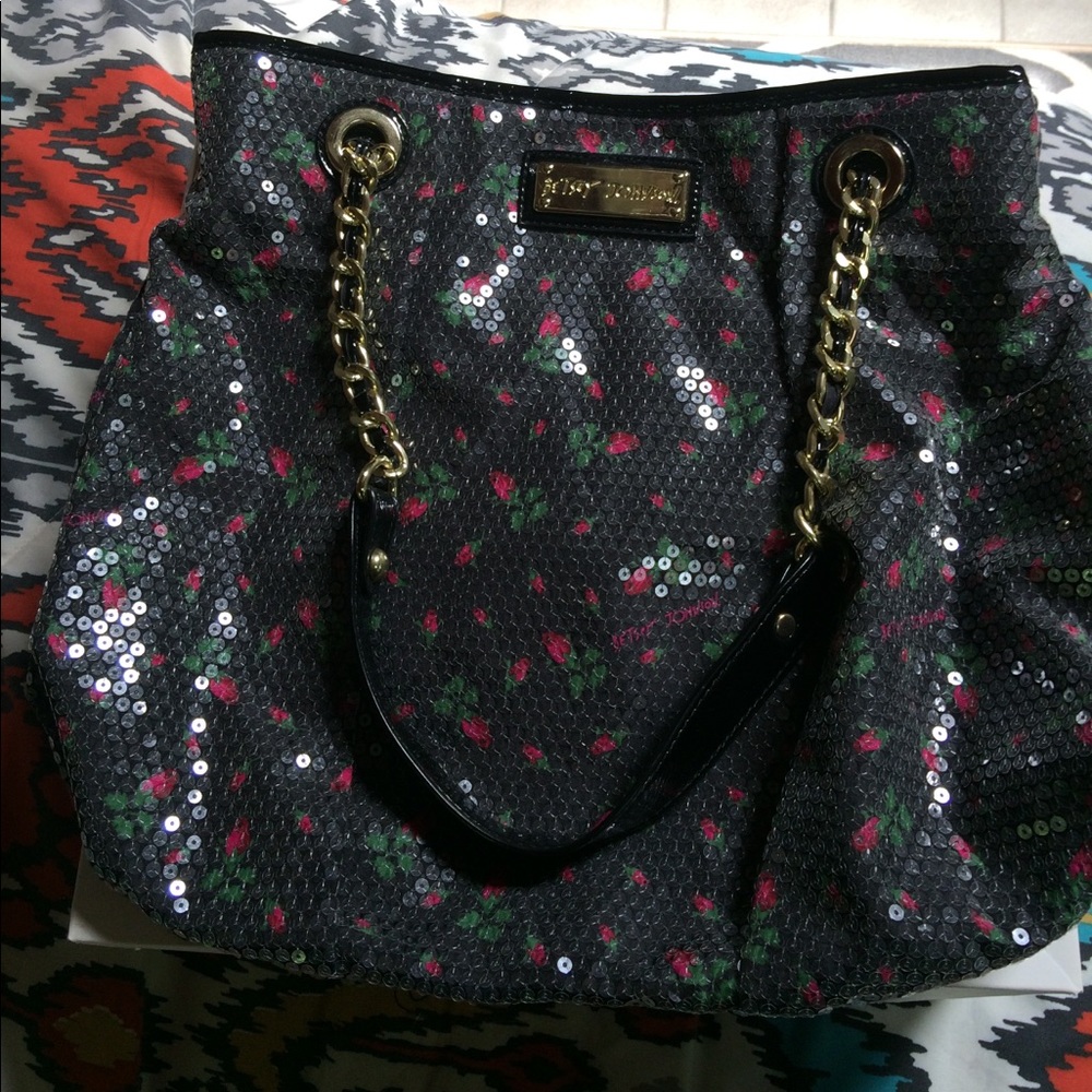 Betsy Johnson sequin bag