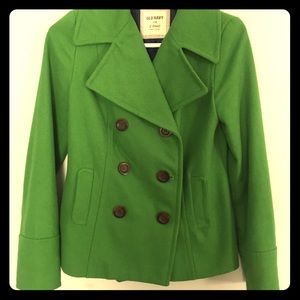 Kelly green pea coat