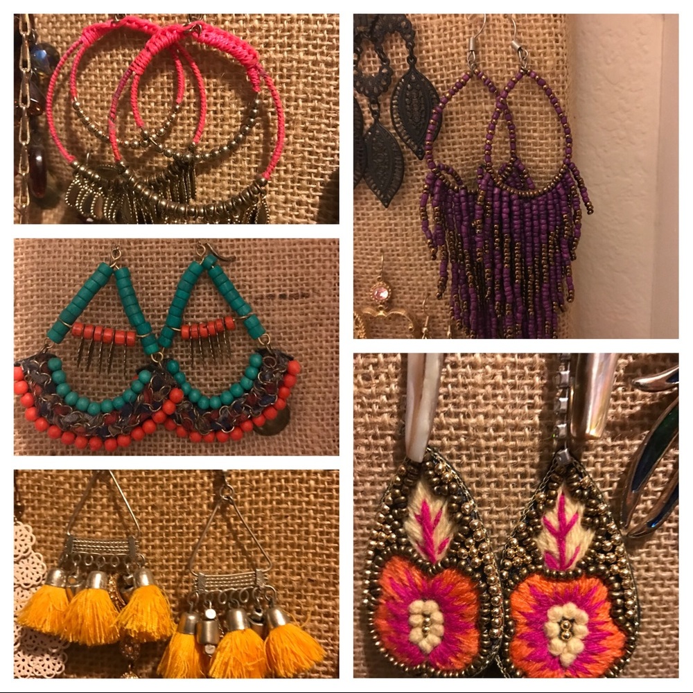 5 pair of gently used earrings
