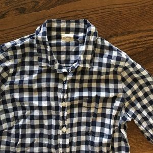 J. CREW Boy Shirt in Crinkle Gingham - Size S