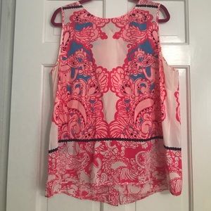 Stunning Lilly Pulitzer Silk Top SZ XL