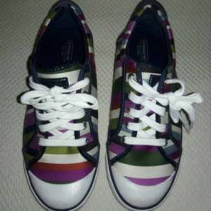 Gorgeous Striped Coach Barrett Sneakers!