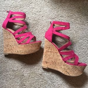 JustFab Fuchsia Wedges