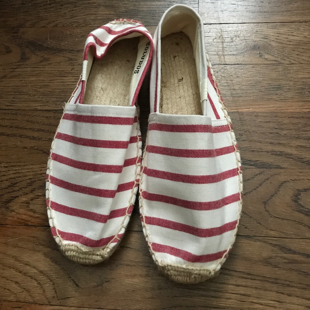 New Soludos red stripe