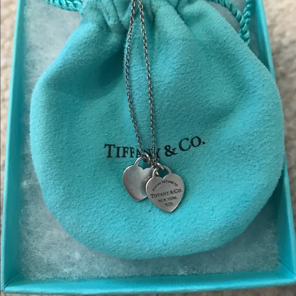 Tiffany Mini Double Heart Necklace