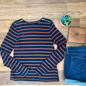 J.Crew  striped long sleeve painter tshirt