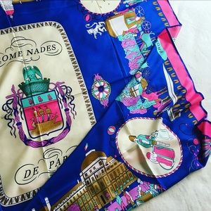 Bright beautiful large silk scarf