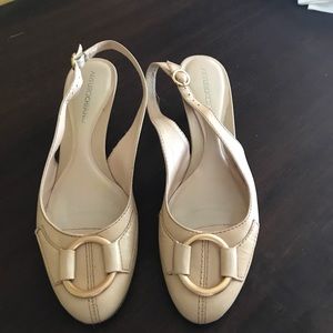 Tan Slingback shoes with 1.5" heel