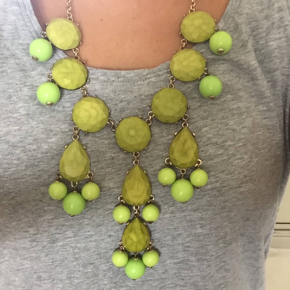 Bubble necklace lime green