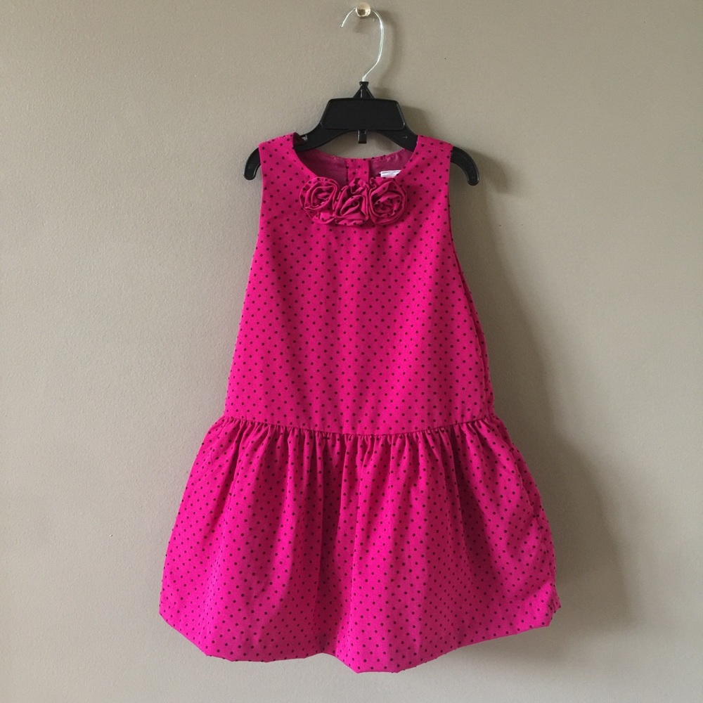 NWT 3T Gymboree Magenta Textured Dots Dress