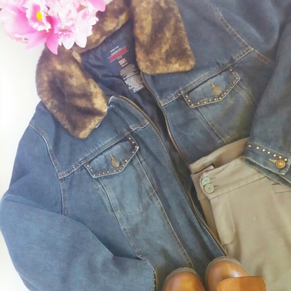 Faded Glory Jackets & Blazers - Lined Jean Jacket with Fake Fur