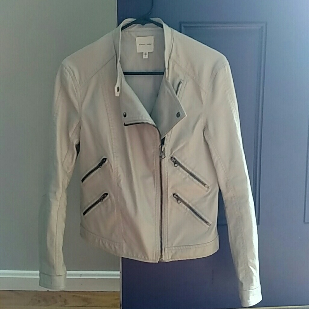 silence + noise faux leather motorcycle jacket