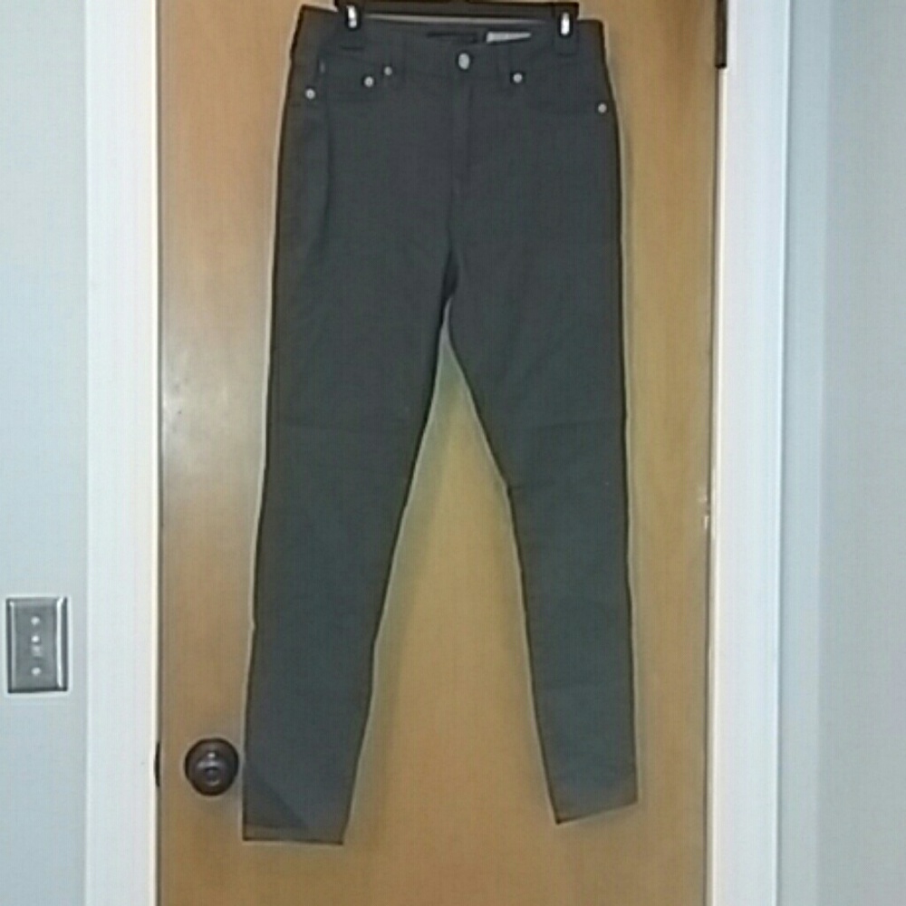 Dark olive green high waisted jeggings