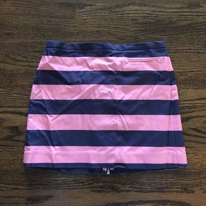 GAP Navy Blue and Pink Striped Skirt