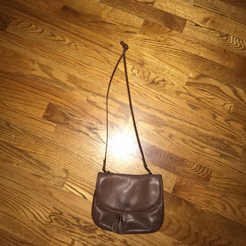 Bottega Veneta authentic brown leather cross body