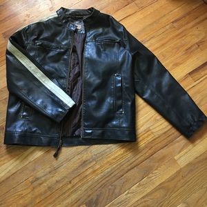 Men's moto leather jacket sz XL