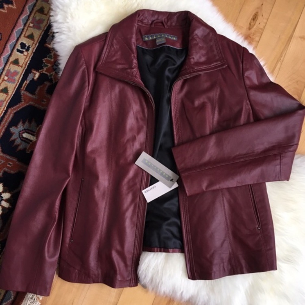 Kenneth Cole Leather Jacket NWT, XL