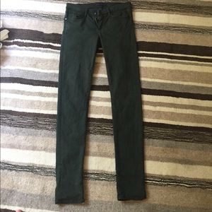JUICY COUTURE green wax coated skinny jean size 29