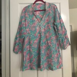 Beautiful Embroidered Lilly Pulitzer Tunic SZ XL