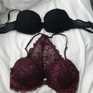 Two Pink Victoria's Secret Bras