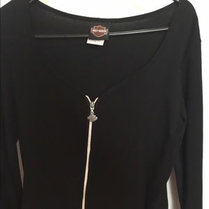 Sexy Zip Up Harley Davidson blouse