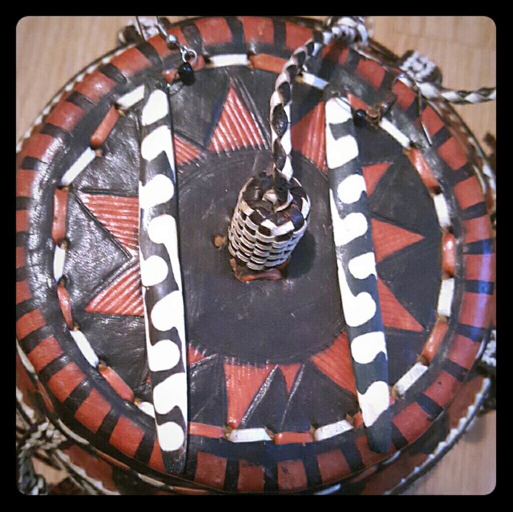 Traditional African print earrings