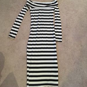 Stripped long dress