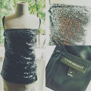 Sequin and Cotton Tank Top