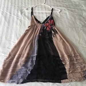 Black and pink flowered shell