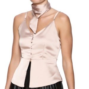 Silk peplum top