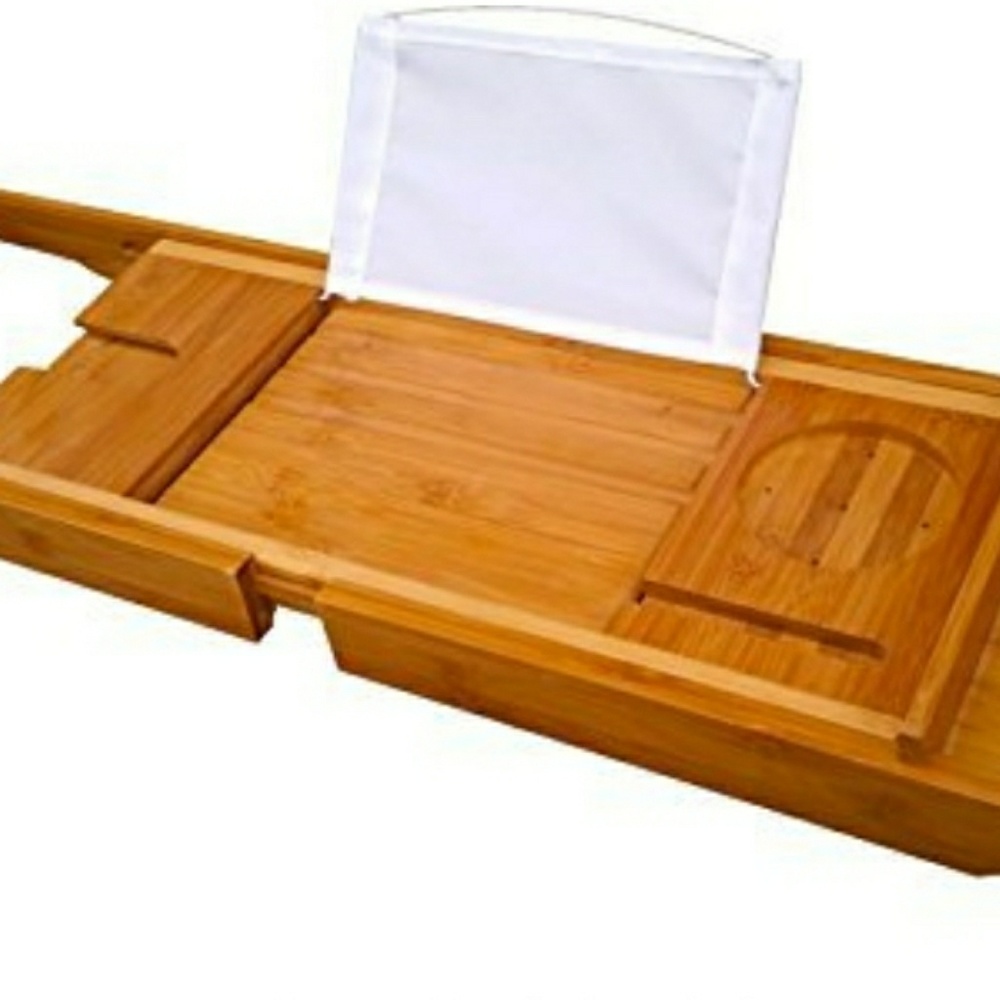 Bamboo bath tray