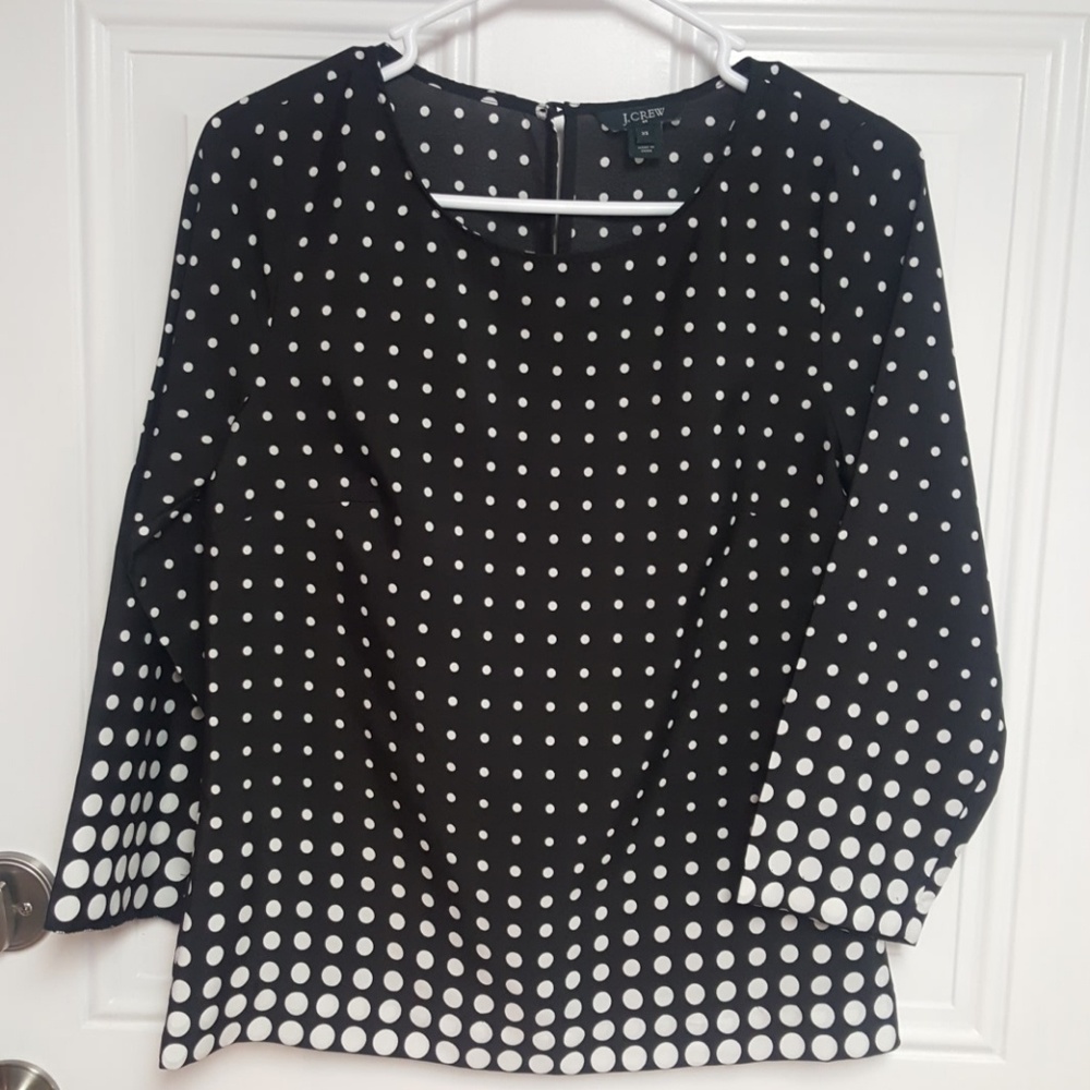 J. Crew Polka Dot Blouse