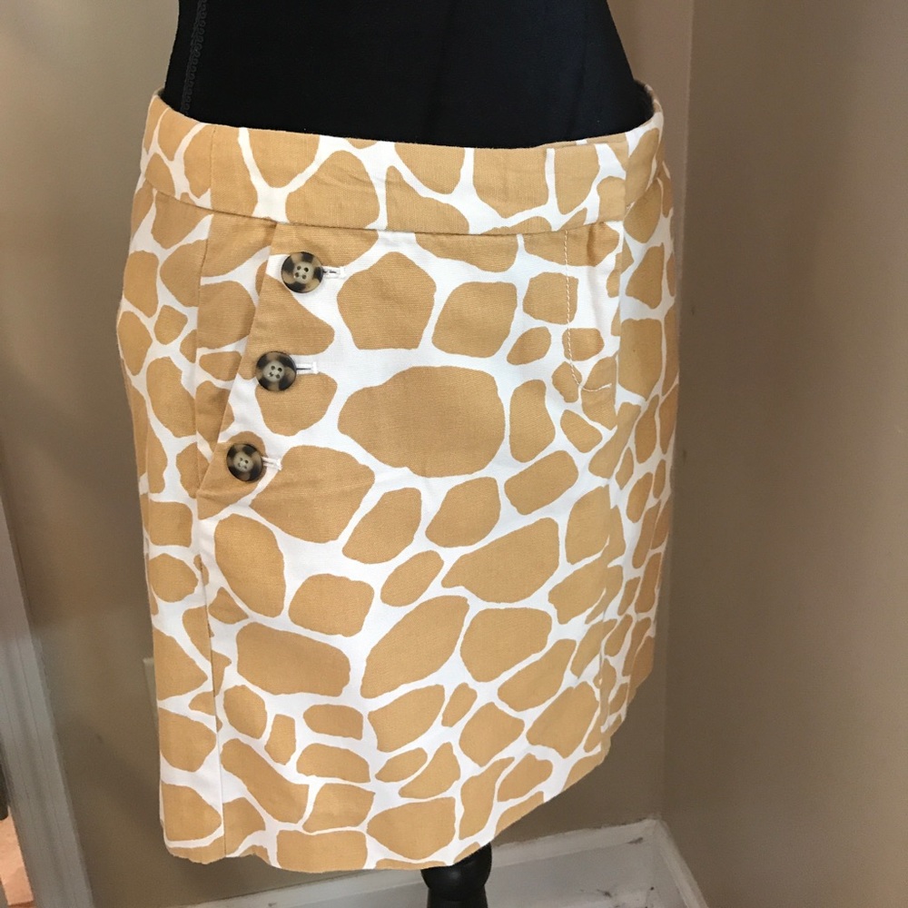 J. Crew Mini Skirt Giraffe Print sz 4 EUC